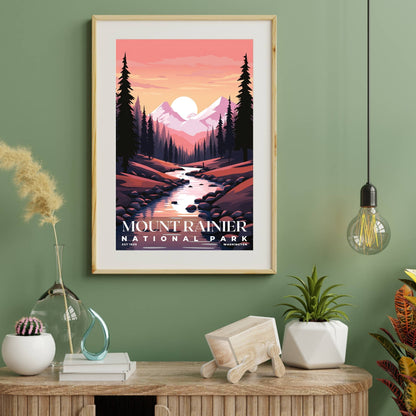 Mount Rainier National Park Poster | S03