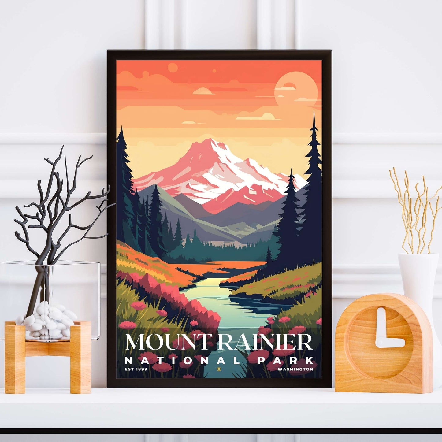 Mount Rainier National Park Poster | S05