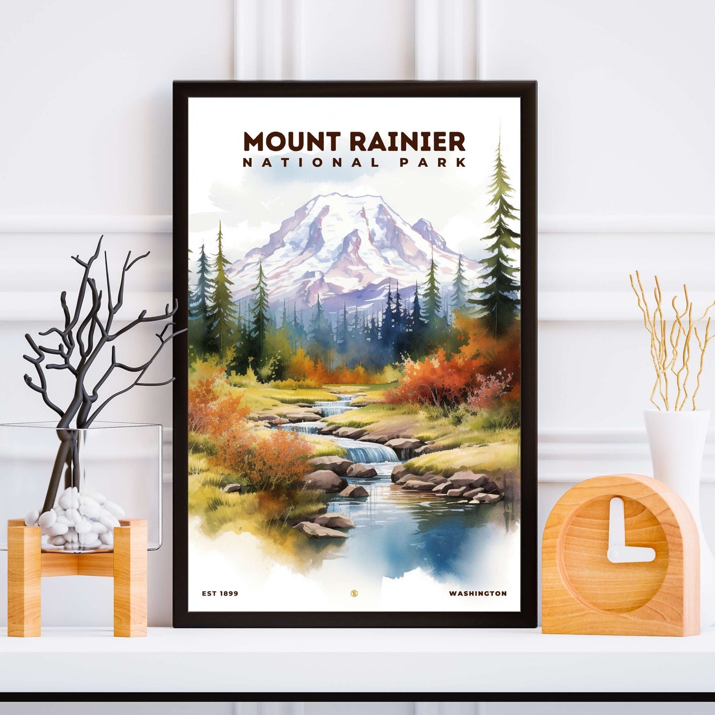 Mount Rainier National Park Poster | S08