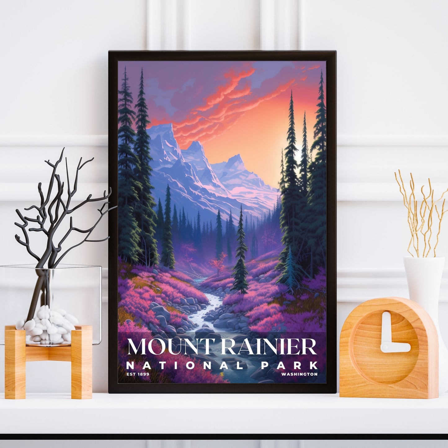 Mount Rainier National Park Poster | S02