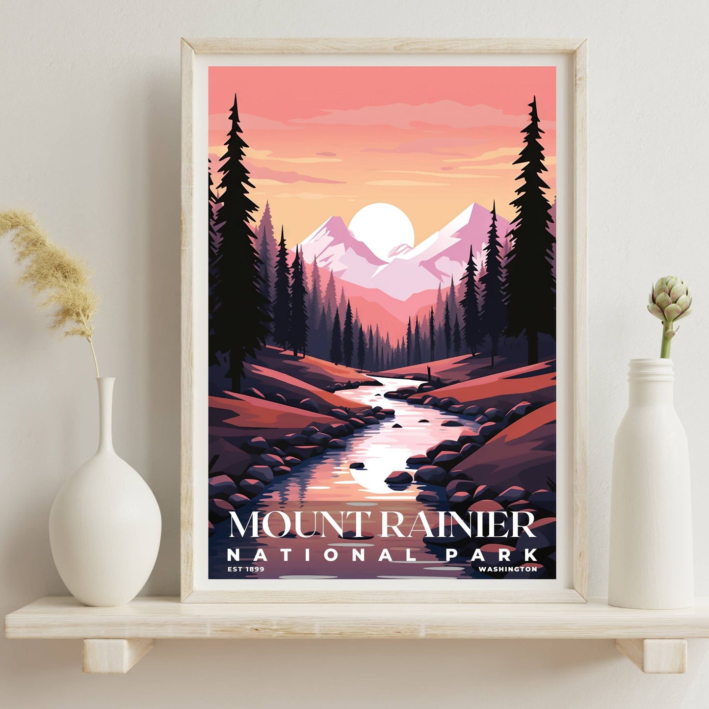 Mount Rainier National Park Poster | S03