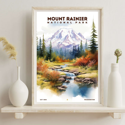 Mount Rainier National Park Poster | S08