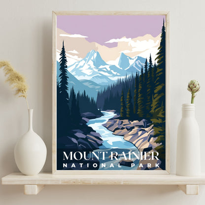 Mount Rainier National Park Poster | S01