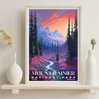 Mount Rainier National Park Poster | S02