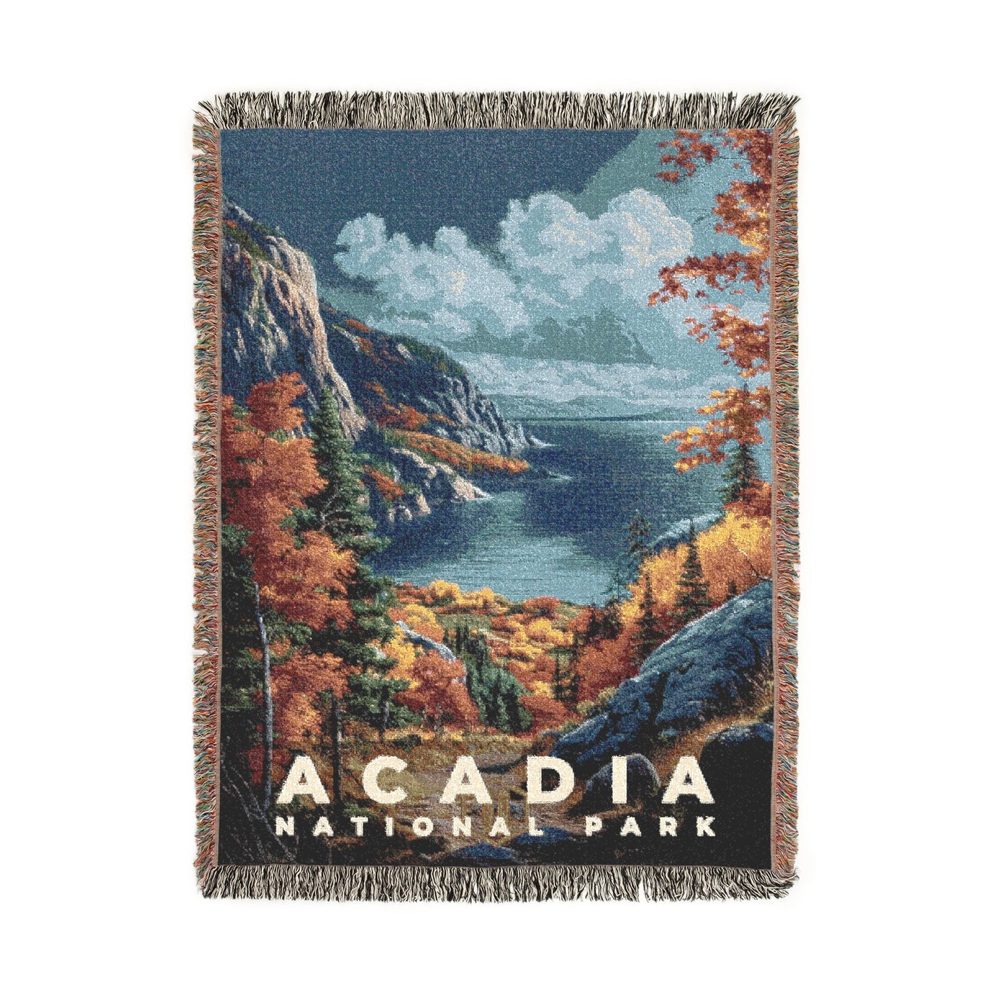 Acadia National Park Woven Blanket | S16