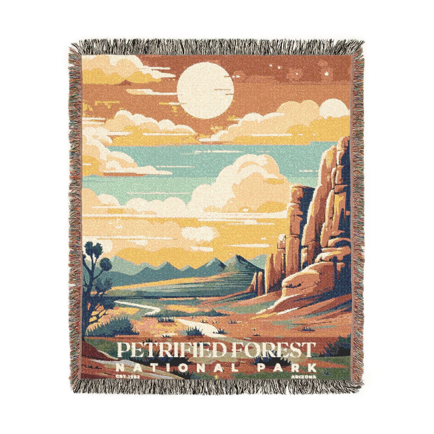Petrified Forest National Park Woven Blanket | S05