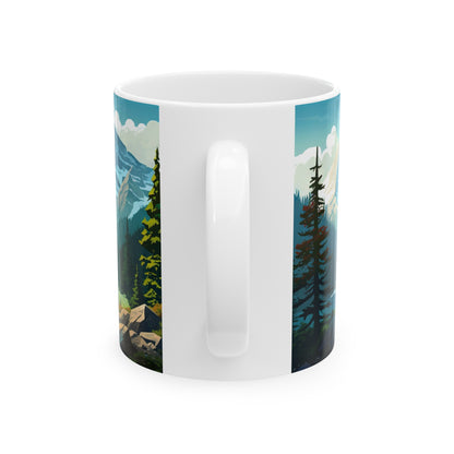 Glacier National Park Mug | White Ceramic Mug (11oz, 15oz)