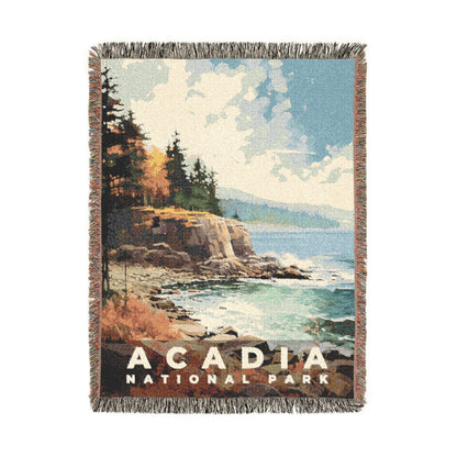 Acadia National Park Woven Blanket | S06