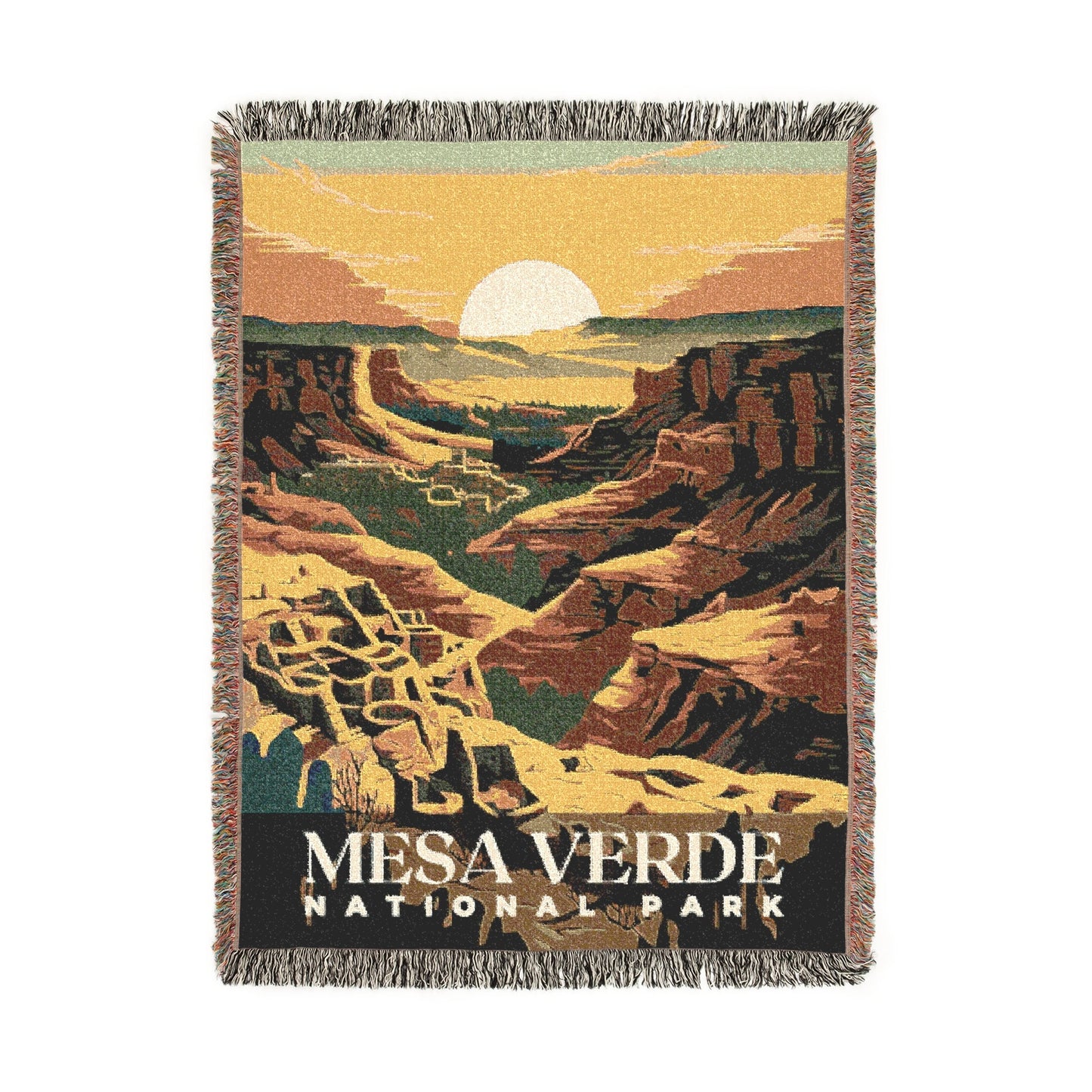 Mesa Verde National Park Woven Blanket | S01