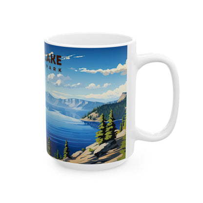 Crater Lake National Park Mug | White Ceramic Mug (11oz, 15oz)