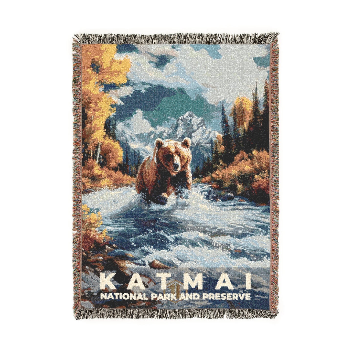 Katmai National Park Woven Blanket | S18