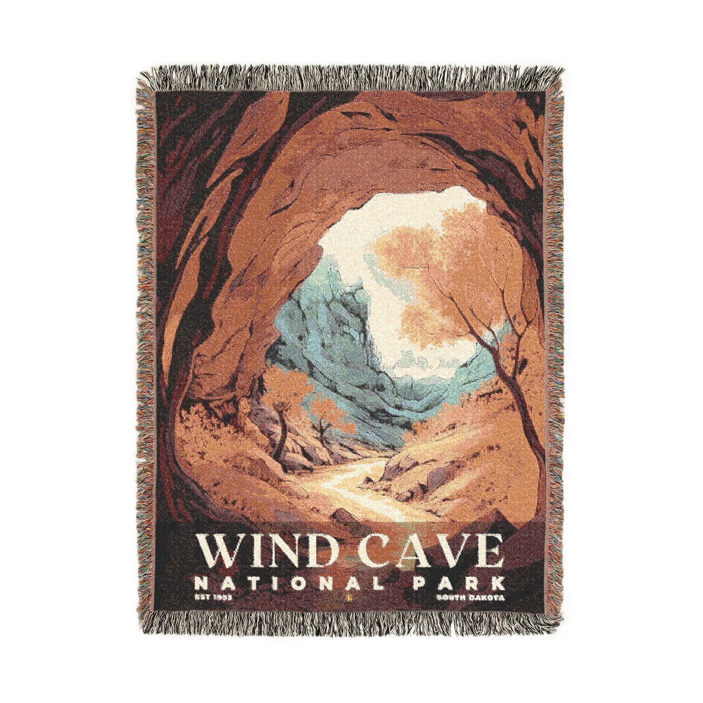 Wind Cave National Park Woven Blanket | S02