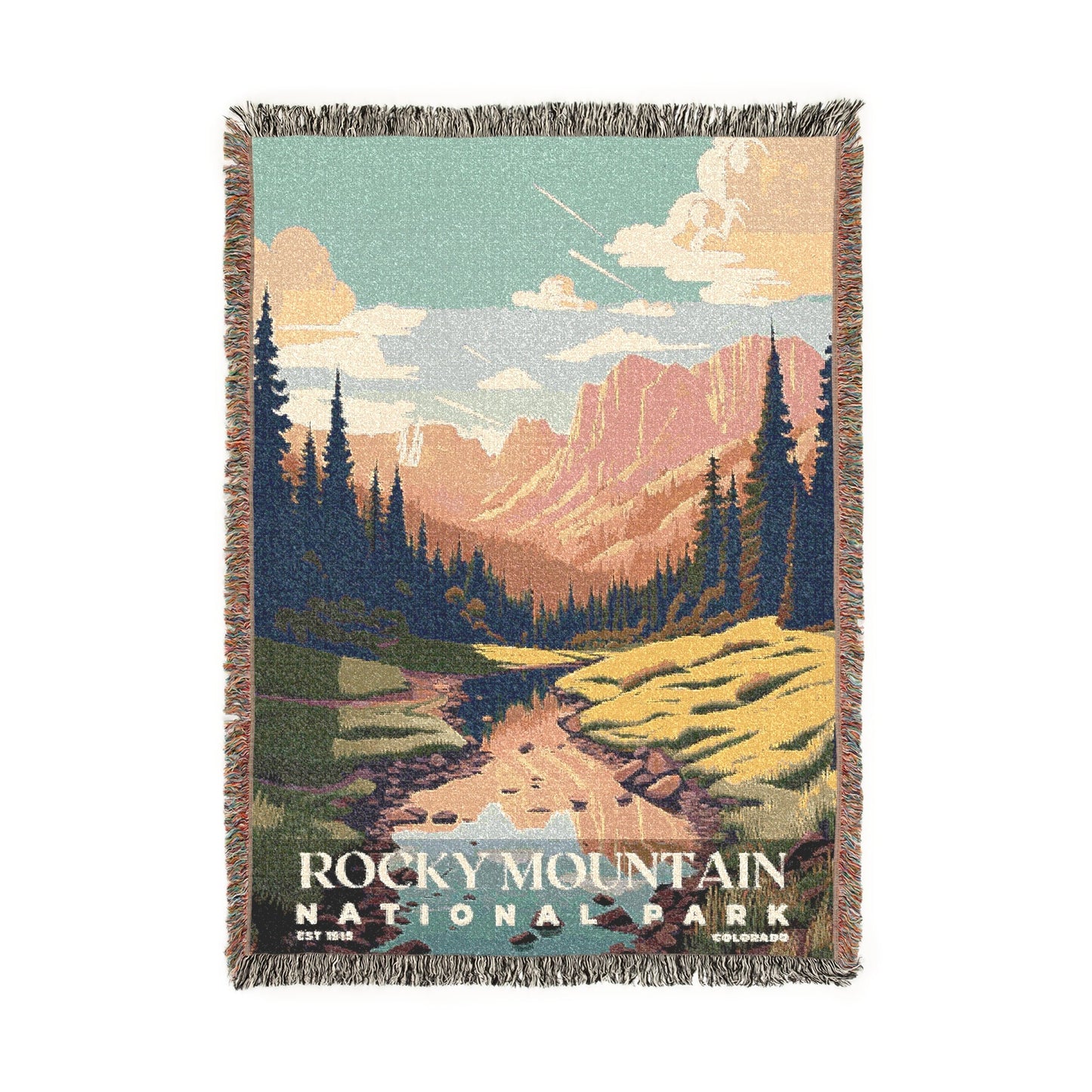 Rocky Mountain National Park Woven Blanket | S03