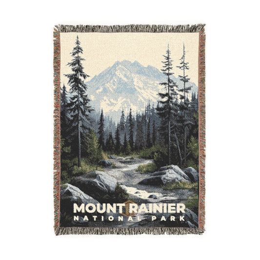 Mount Rainier National Park Woven Blanket | S17