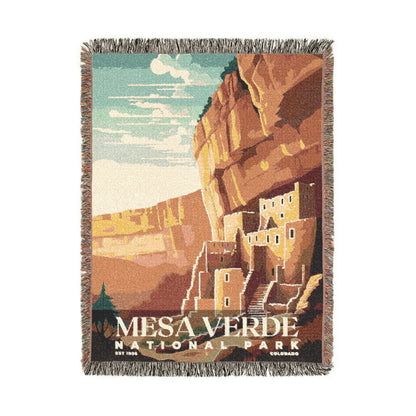 Mesa Verde National Park Woven Blanket | S05