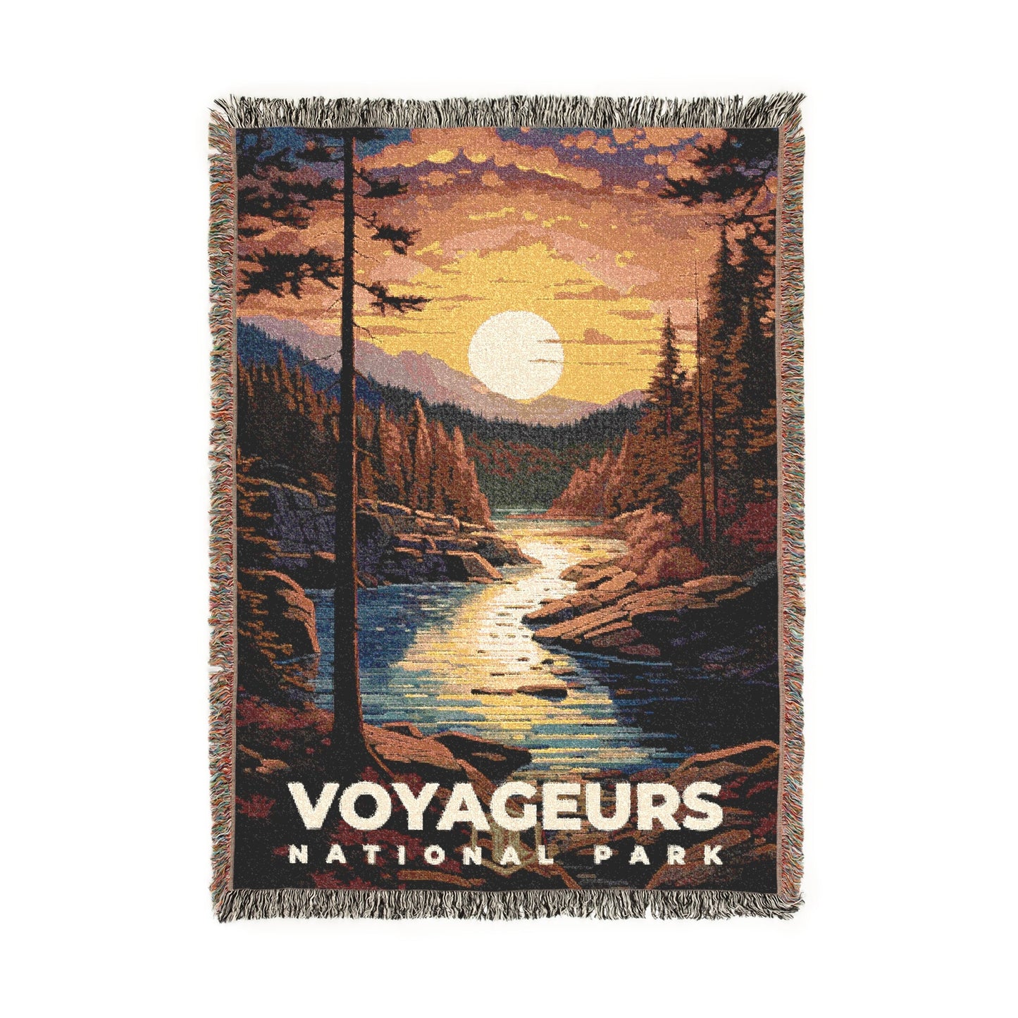 Voyageurs National Park Woven Blanket | S07