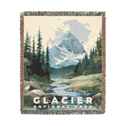 Glacier National Park Woven Blanket | S08