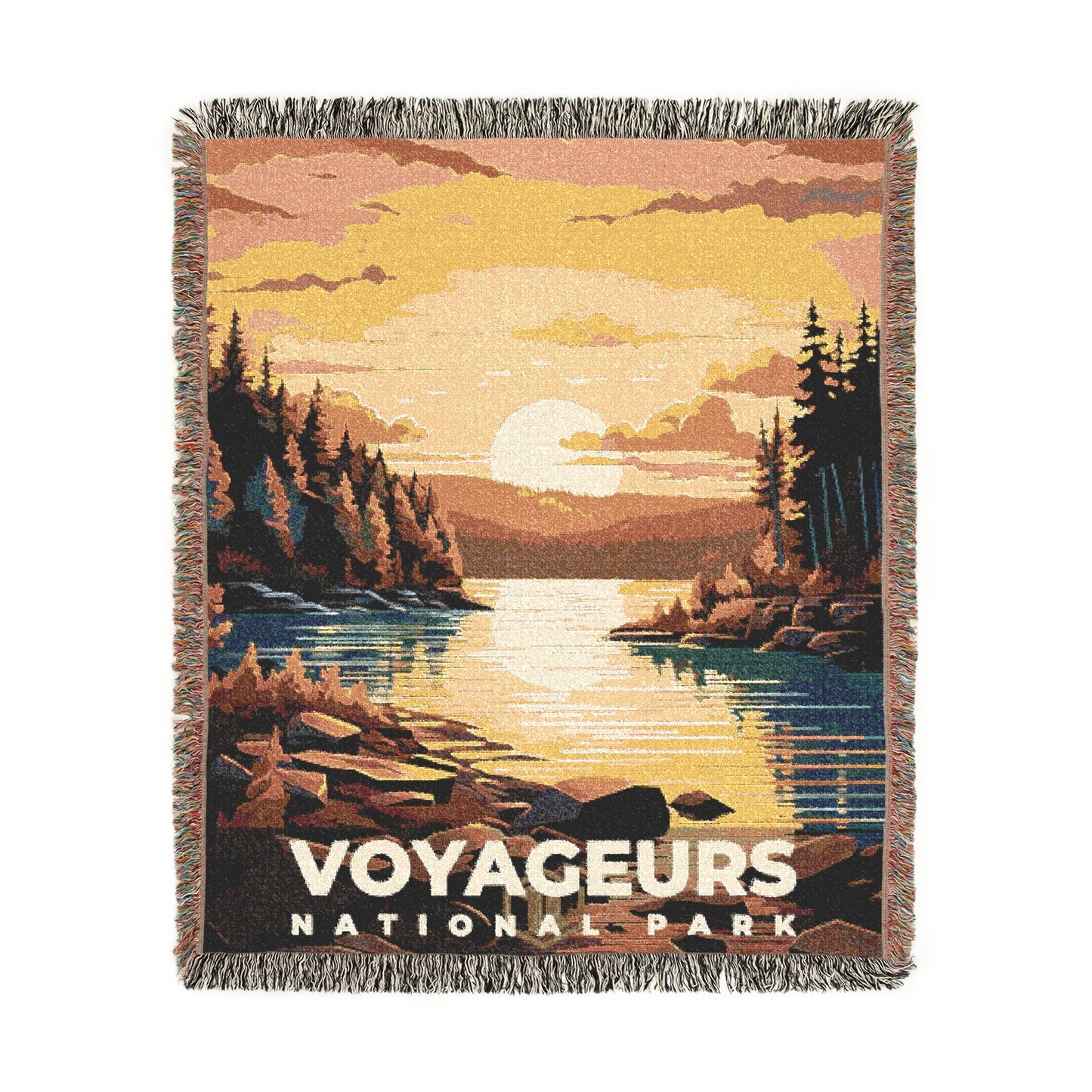 Voyageurs National Park Woven Blanket | S06