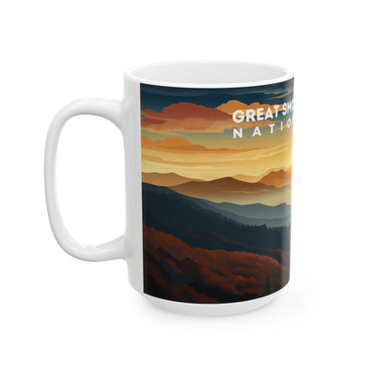 Great Smoky Mountains National Park Mug | White Ceramic Mug (11oz, 15oz)