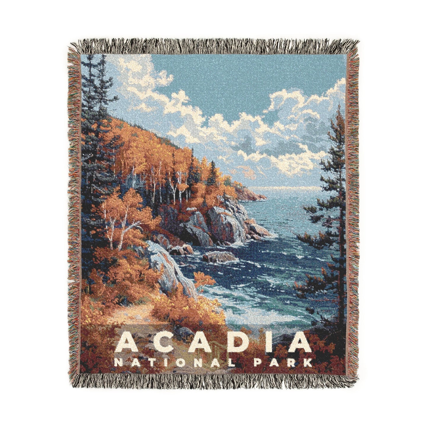 Acadia National Park Woven Blanket | S18