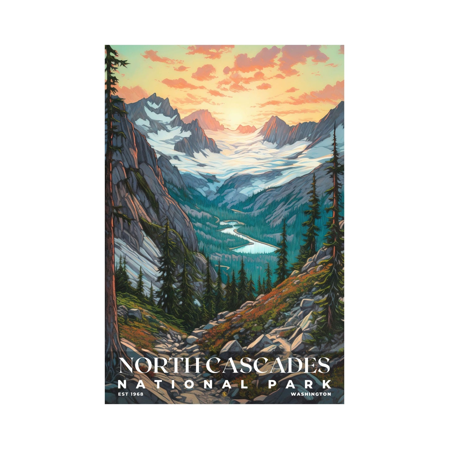 North Cascades National Park Poster | S02