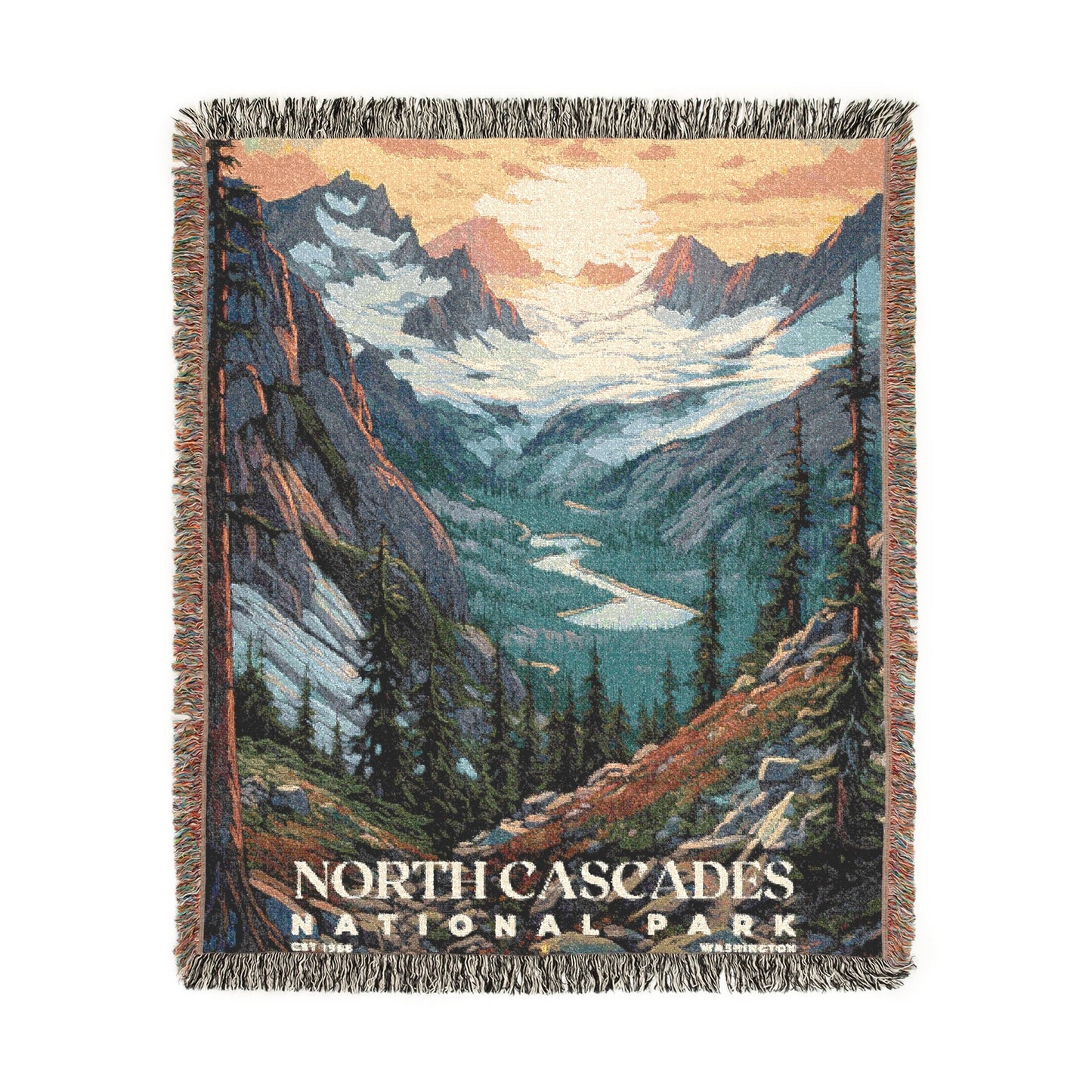 North Cascades National Park Woven Blanket | S02