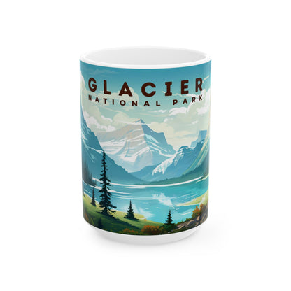 Glacier National Park Mug | White Ceramic Mug (11oz, 15oz)