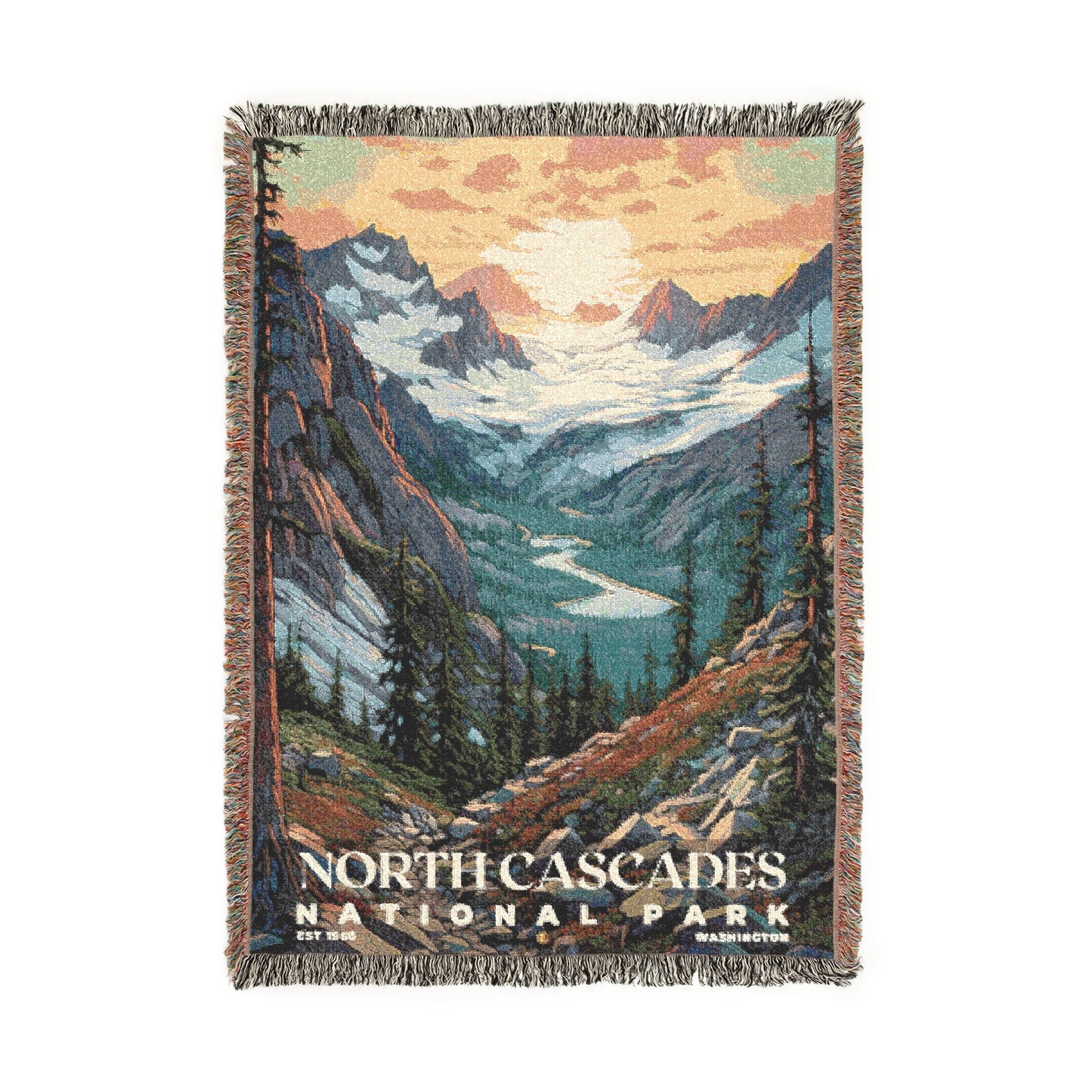 North Cascades National Park Woven Blanket | S02
