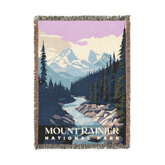 Mount Rainier National Park Woven Blanket | S01