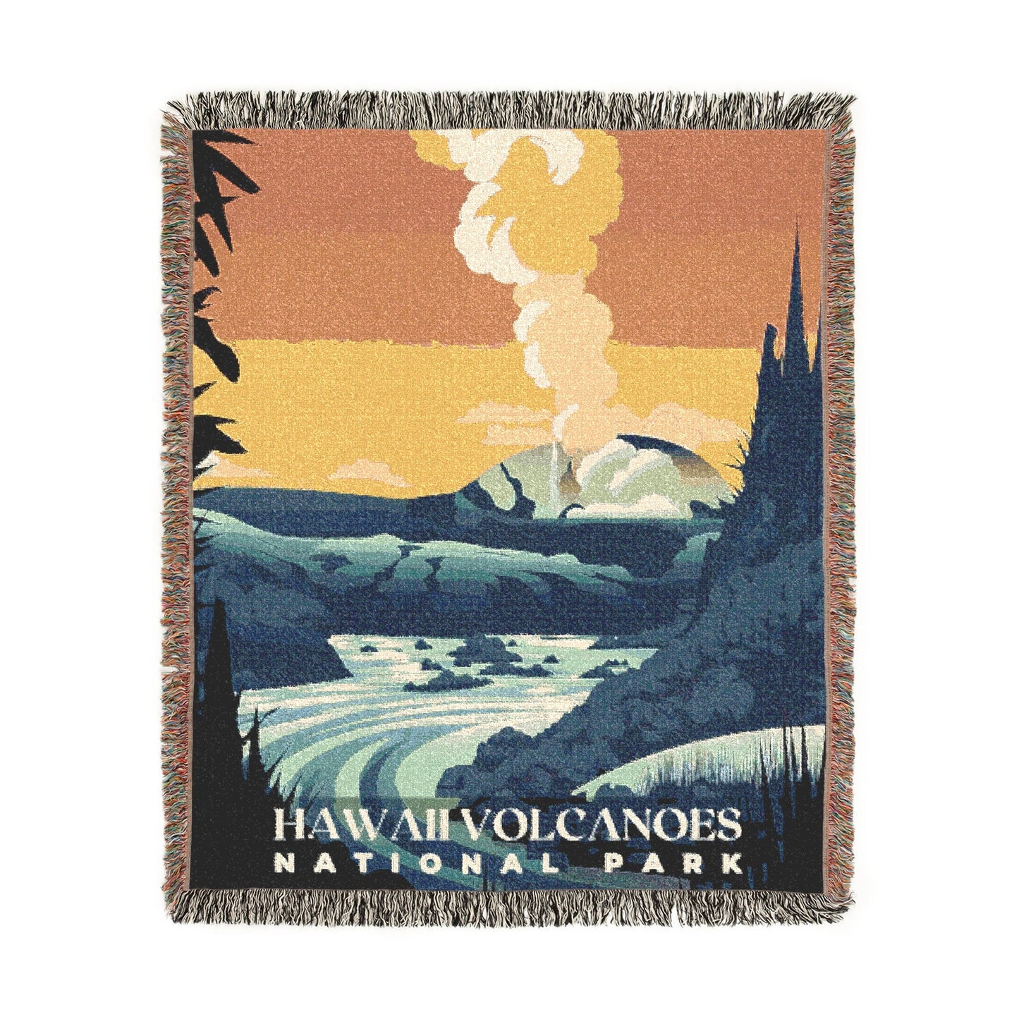 Hawaii Volcanoes National Park Woven Blanket | S01
