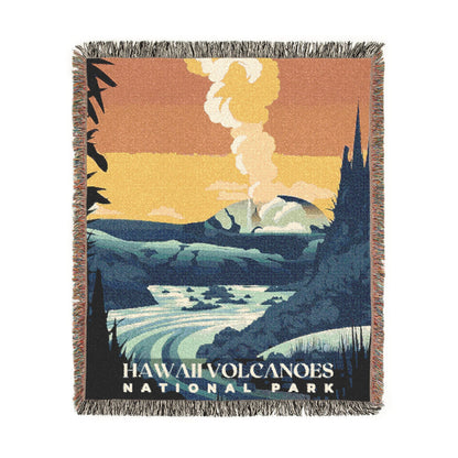 Hawaii Volcanoes National Park Woven Blanket | S01