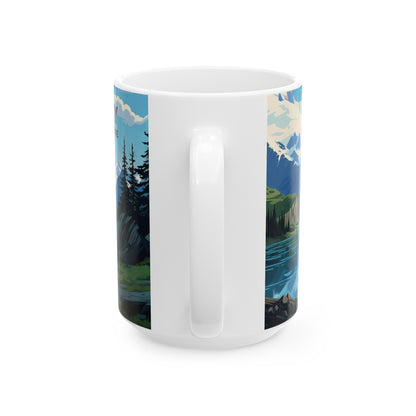 Glacier Bay National Park Mug | White Ceramic Mug (11oz, 15oz)