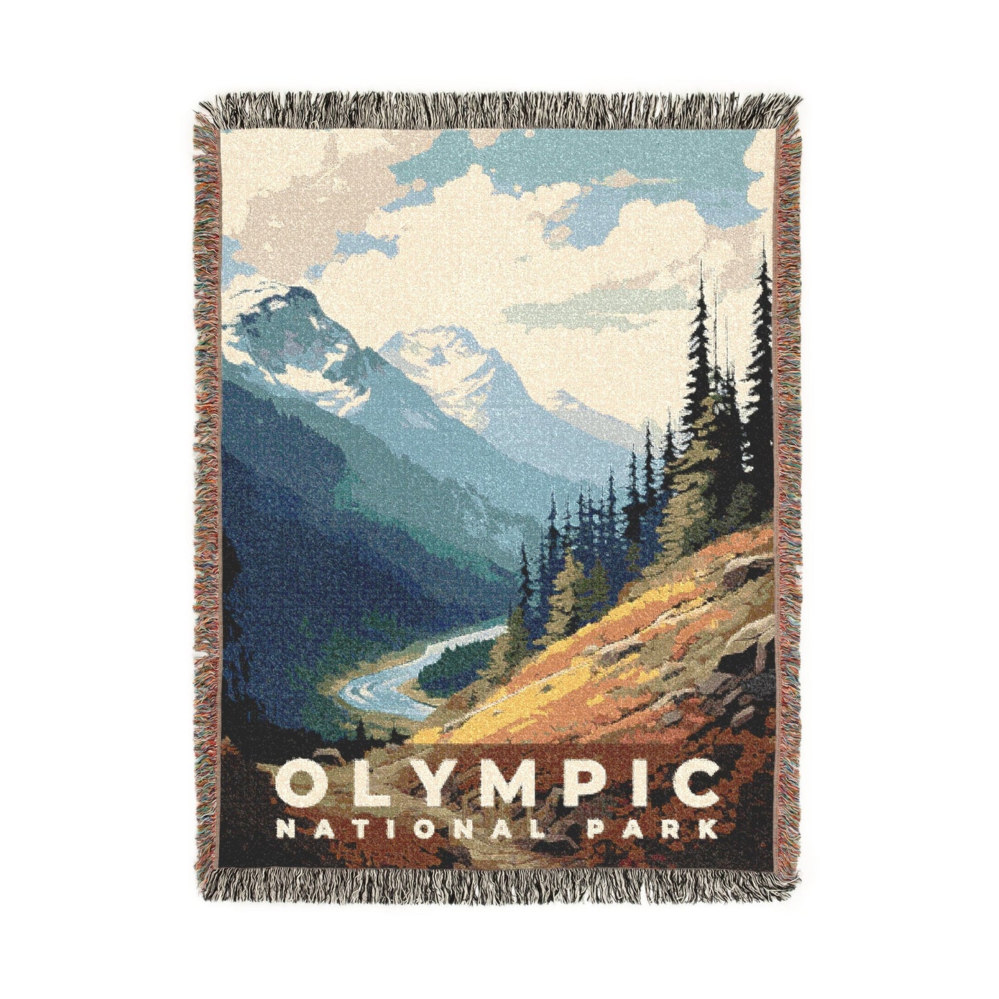 Olympic National Park Woven Blanket | S06