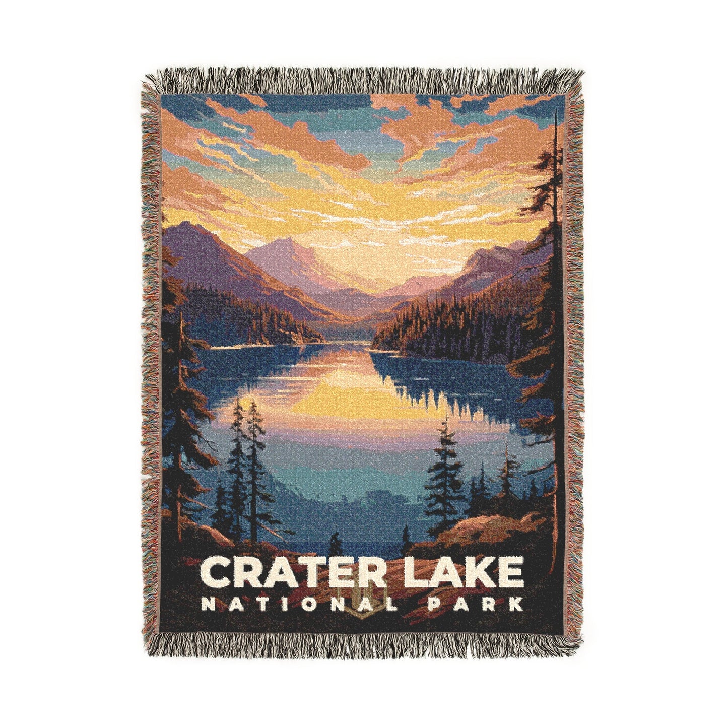 Crater Lake National Park Woven Blanket | S07