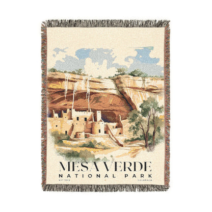Mesa Verde National Park Woven Blanket | S04