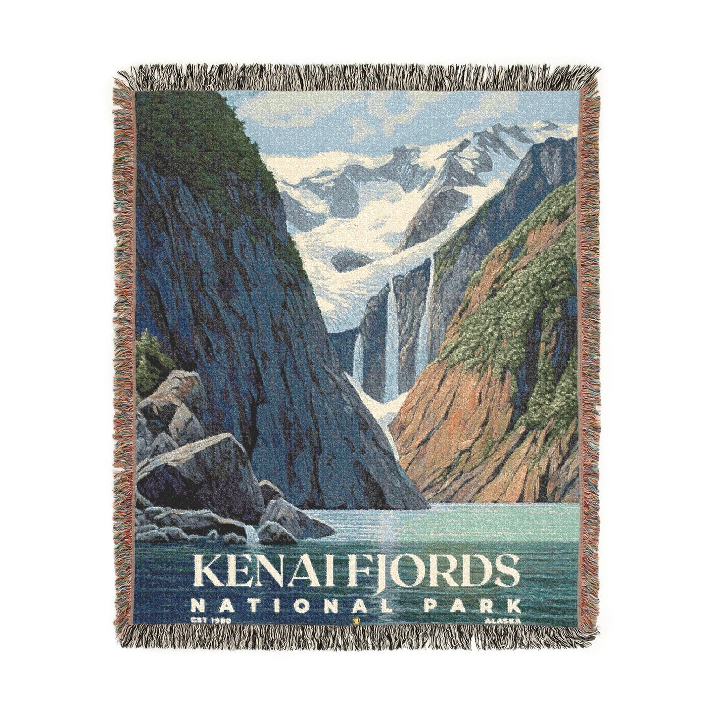 Kenai Fjords National Park Woven Blanket | S02