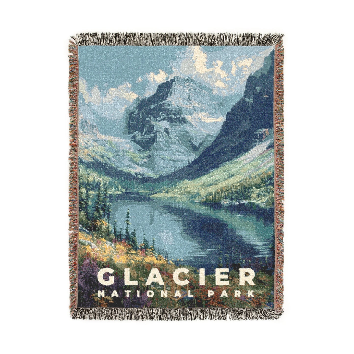 Glacier National Park Woven Blanket | S13