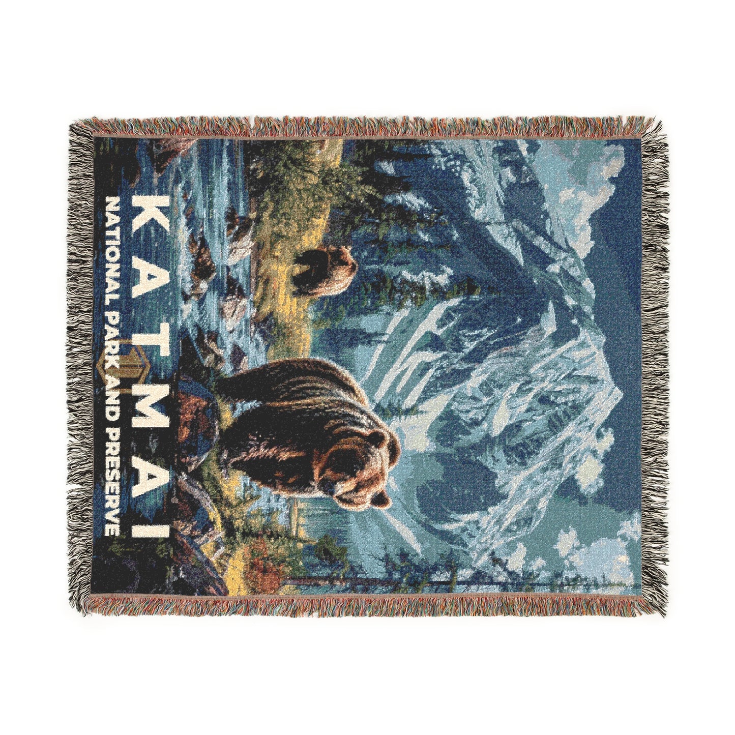 Katmai National Park Woven Blanket | S16