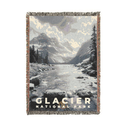 Glacier National Park Woven Blanket | S15