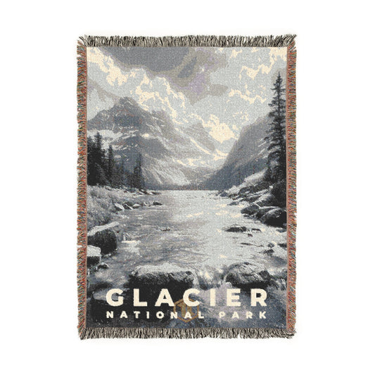 Glacier National Park Woven Blanket | S15