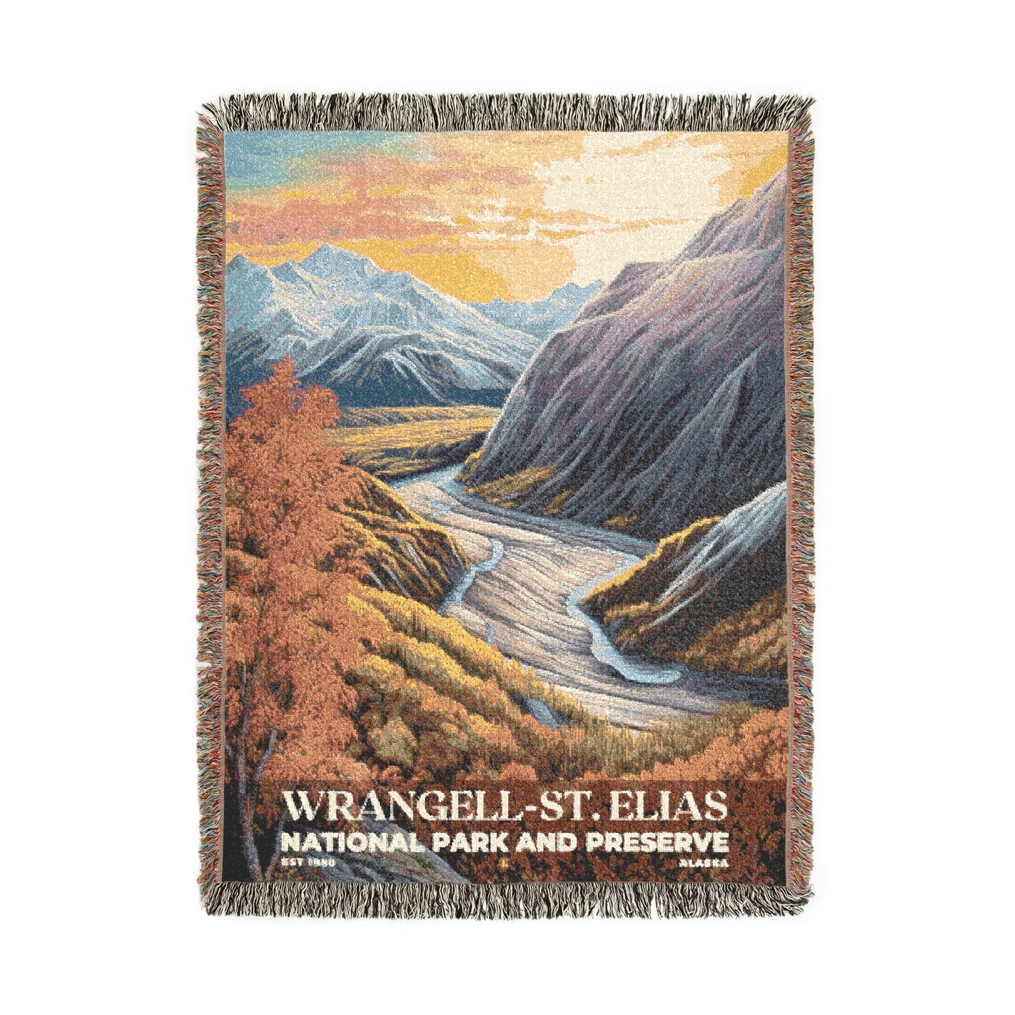 Wrangell-St. Elias National Park Woven Blanket | S02