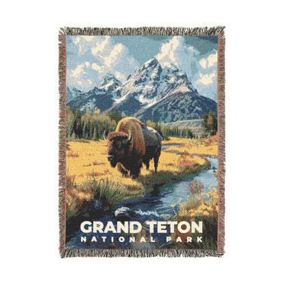 Grand Teton National Park Woven Blanket | S13