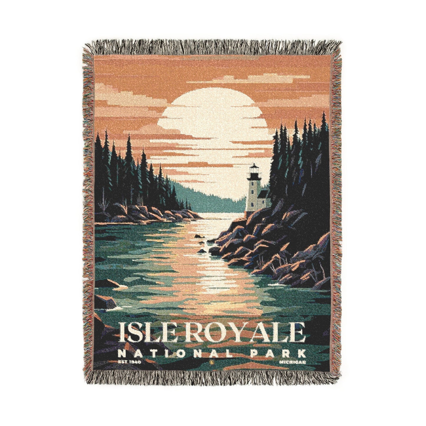 Isle Royale National Park Woven Blanket | S05
