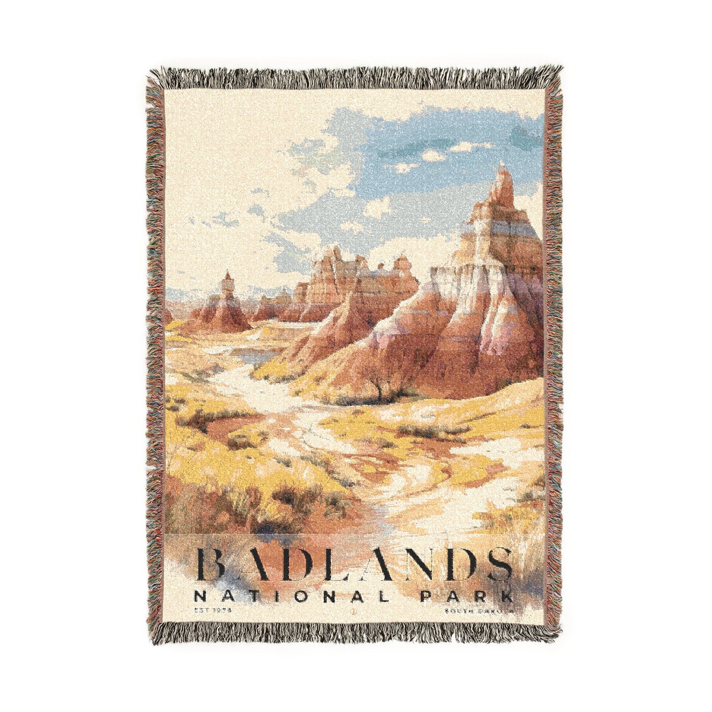 Badlands National Park Woven Blanket | S04
