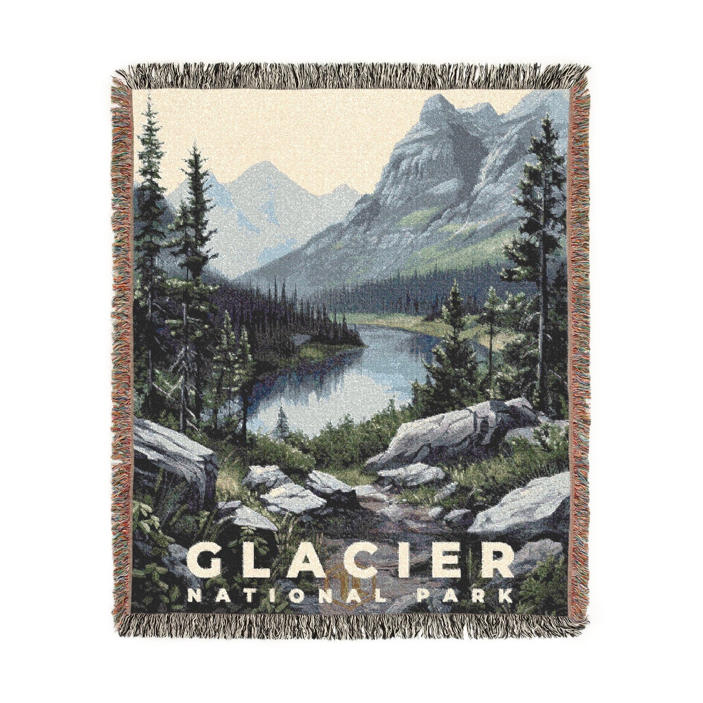 Glacier National Park Woven Blanket | S17
