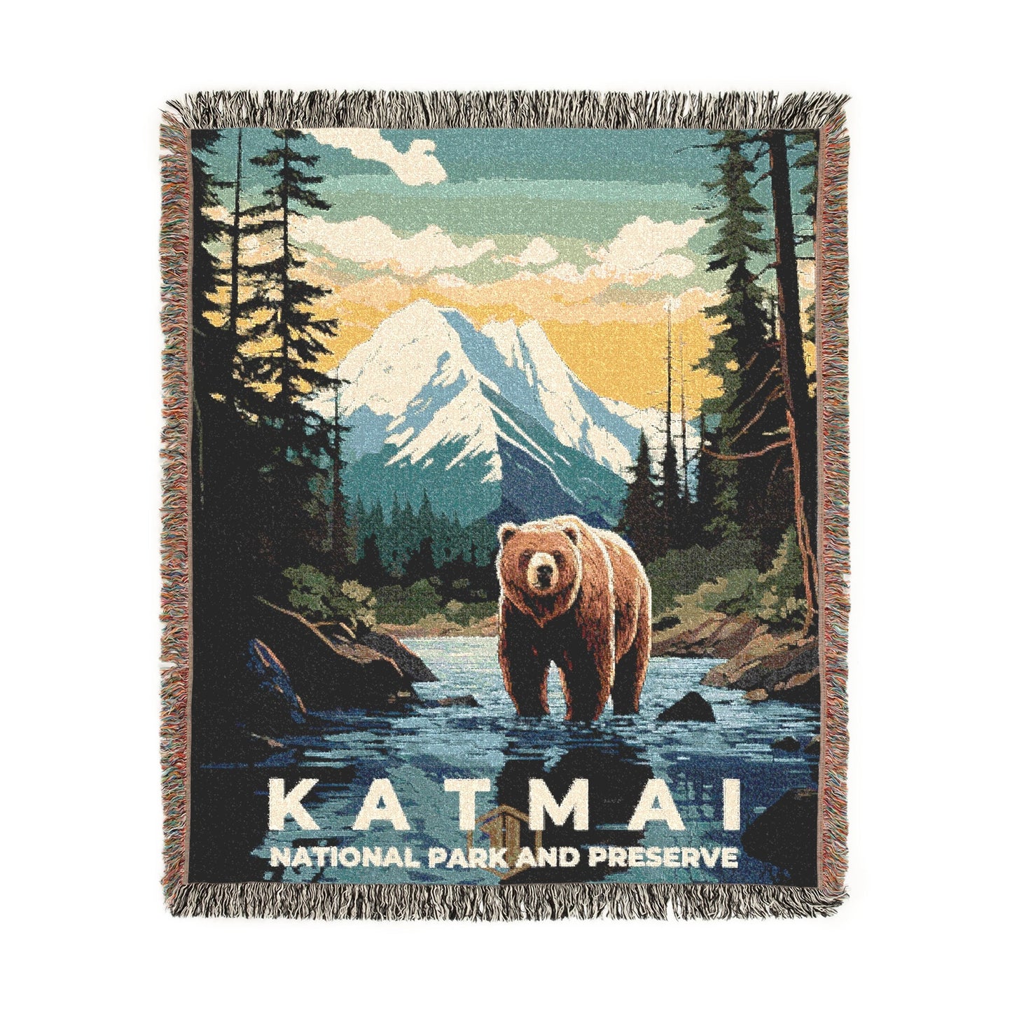 Katmai National Park Woven Blanket | S07