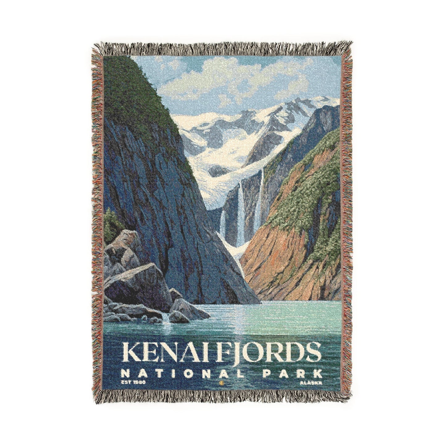 Kenai Fjords National Park Woven Blanket | S02