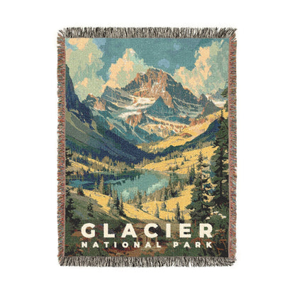 Glacier National Park Woven Blanket | S11