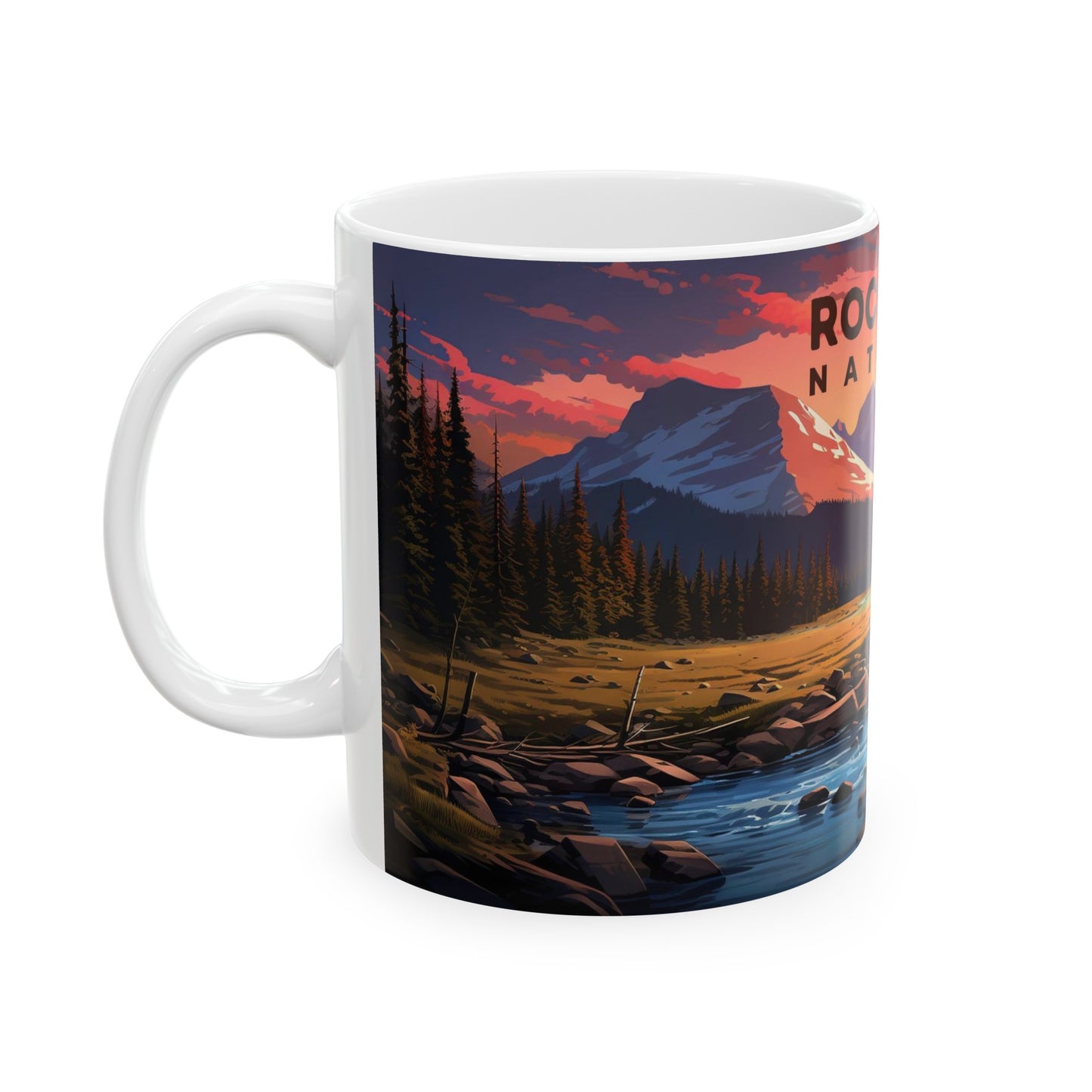 Rocky Mountain National Park Mug | White Ceramic Mug (11oz, 15oz)