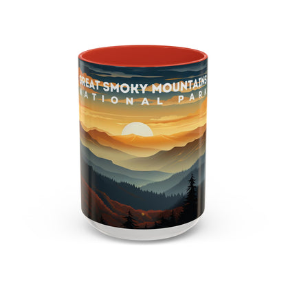 Great Smoky Mountains National Park Mug | Accent Coffee Mug (11, 15oz)